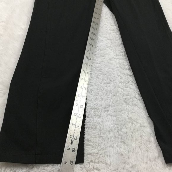 Susan Graver Womens Pants Straight Leg Black High Rise Pull On Flat Front S - Picture 6 of 12